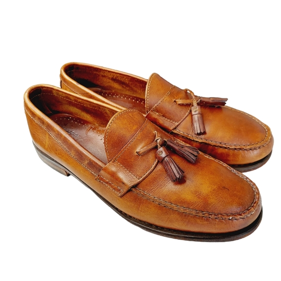 G H Bass Weejuns Men's Tasseled Loafers Brown Leather Shoe Sz 13 D Made in USA - Picture 3 of 16
